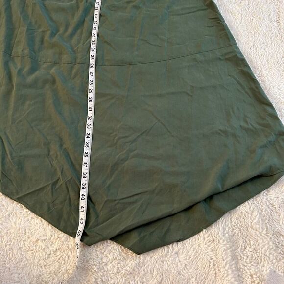 EILEEN FISHER Asymmetrical Shift Maxi Dress Plus XL Green Lagenlook Beach $238 - Picture 4 of 6